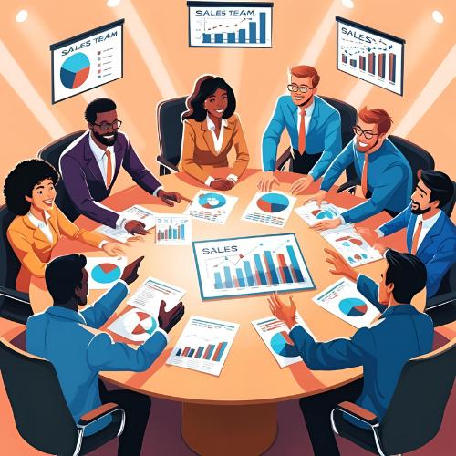 People attending a sales and business strategy conference